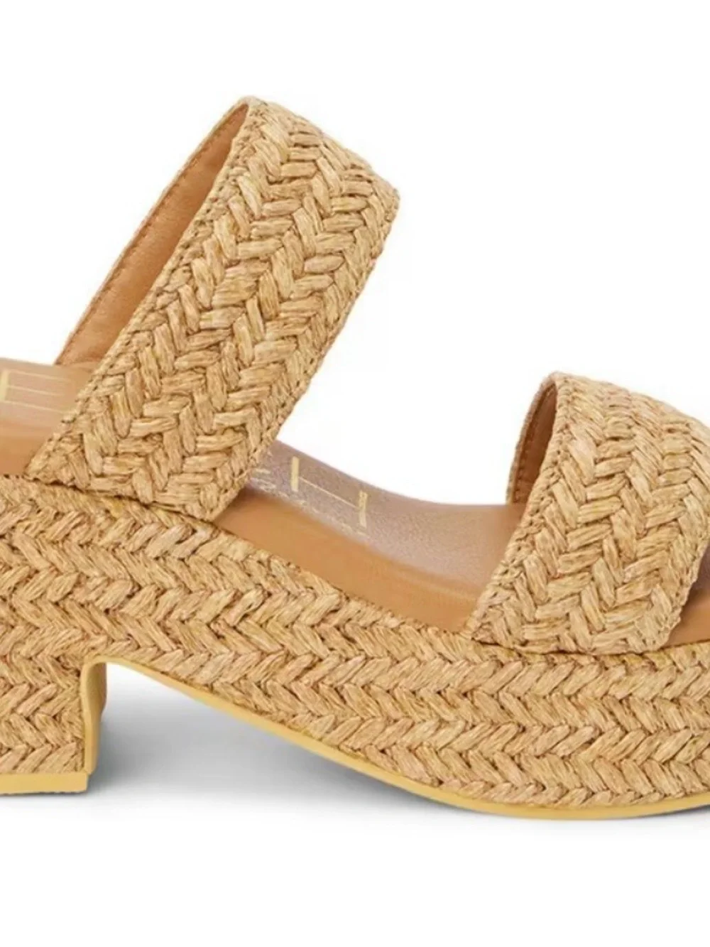 Matisse Natural Straw Double-Strap Platform Sandal